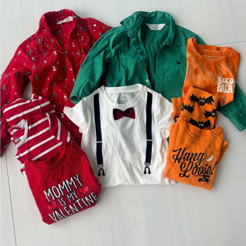 Halloween and Christmas Tops -4T Boys